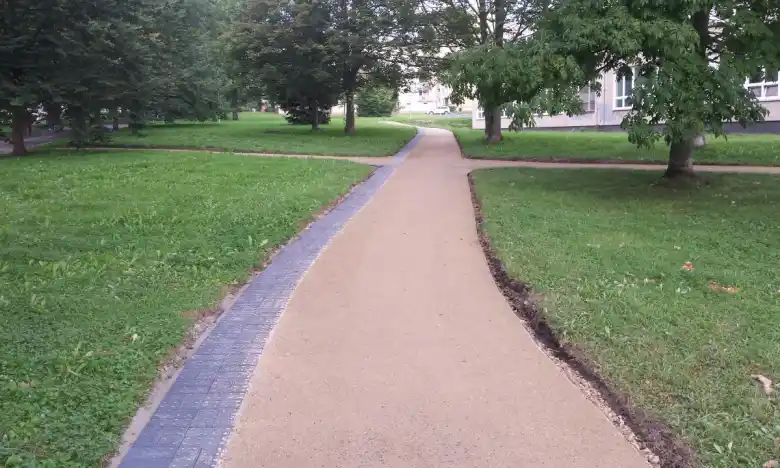 Stavební úprava chodníků Skalka Cheb
