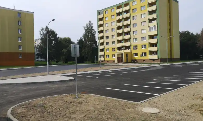 parkoviště po rekonstrukci